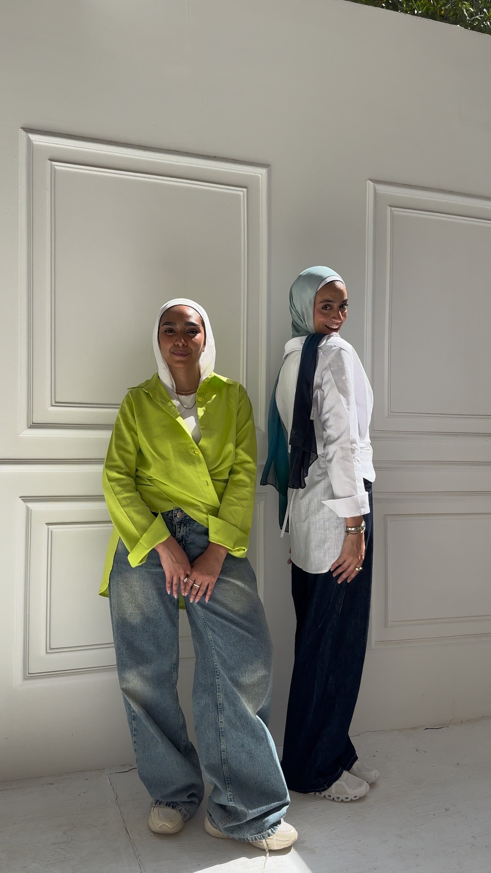 Tie-back Shirt in Apple Green