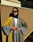 Coldful Kimono in Olive&Mustard