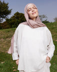 Biege Blended Linen Top