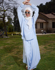 Baby Blue Blended Ballon pants
