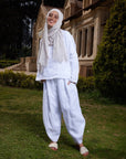 White Pure Linen Pants