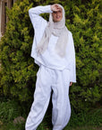White Pure Linen Pants