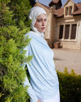 Baby blue Aspen drape